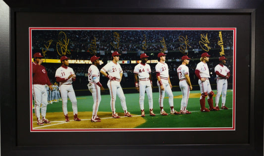 1990 World Series Reds Autographed Starting Line Up